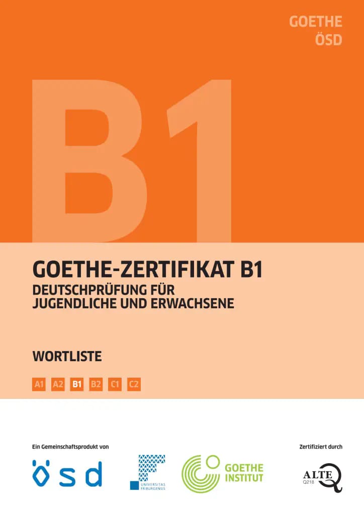 Goethe Zertifikat B1 Deutschprufung Fur Jugendliche Und Erwachsene