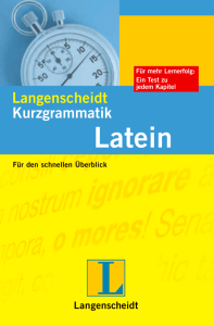 Langenscheidt Kurzgrammatik Latein