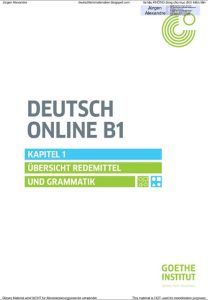 Deutsch Online B1 - Übersicht Redemittel und Grammatik